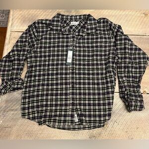 Alpine Design Women’s Flannel Size XL Navy Cream Timberline Plaid‎